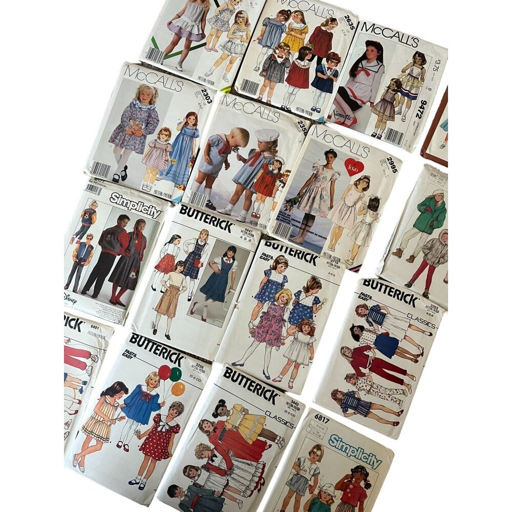 Lot of 16 KIDS CHILDREN Vintage Sewing Patterns UNCUT